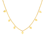 Stainless steel goldplated ketting met hanger ruit voor dames