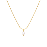 Myla stainless steel goldplated ketting met parel voor dames