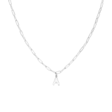 Stainless steel ketting closed forever met letter A
