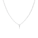 Halskette aus Edelstahl, Closed-Forever-Glied, mit Buchstabe „I“