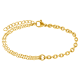 Armband aus Edelstahl, vergoldet, mit Ankerglied