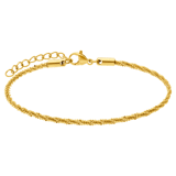 Stainless steel goldplated fantasiearmband voor dames