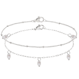 Armbandset aus Edelstahl mit Perle