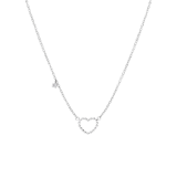 Myla stainless steel ketting met open hart bol voor dames