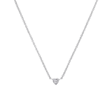 Myla stainless steel ketting hart met zirkonia voor dames