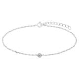 Stainless steel armband rond met zirkonia