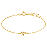 Armband aus 925er Silber, vergoldet, Biene, Zirkonia