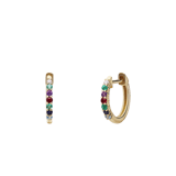 Diamond Luxury14 karaat gouden oorringen diamant(0,03ct) voor dames