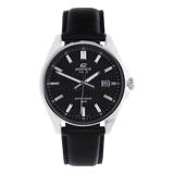 Edifice horloge leren band zwart EFV-150L-1AVUEF
