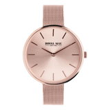 Donna Mae Uhr mit Armband aus Mesh, roséfarben