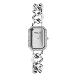 Donna Mae horloge zilverkleurig schakelband