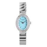 Regal Armbanduhr, blaues, mit Zirkoniasteinen besetztes Zifferblatt.