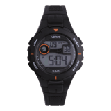 Lorus Digitaluhr mit Silikonarmband, Schwarz, R2381PX9