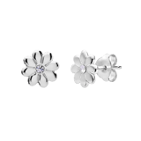 Ohrstecker für Kinder aus 925 Silber, Blume, Zirkonia