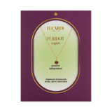 Stainless steel goldplated ketting met hanger geboortesteen Augustus voor dames