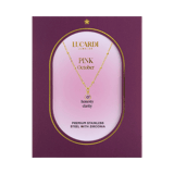 Stainless steel goldplated ketting met hanger geboortesteen Oktober voor dames