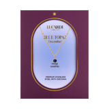 Stainless steel goldplated ketting met hanger geboortesteen December voor dames
