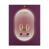 Stainless steel goldplated oorbellen geboortesteen januari