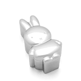 Versilberte Zahn- oder Haarlockendose Miffy