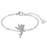Disney - Stainless steel armband Tinkerbell met glitter