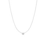 Zilveren kinderketting bloem