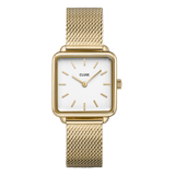 CLUSE - La Tétragone horloge goudkleurig mesh band