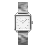 CLUSE - La Tétragone horloge zilverkleurig mesh band