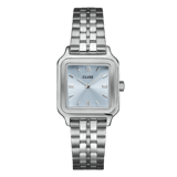 CLUSE – Armbanduhr „Gracieuse Petite“, Silber und Blau