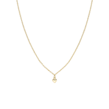 Zilveren goldplated kinderketting met hanger hart