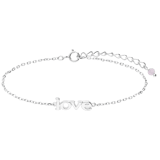 Zilveren armband love