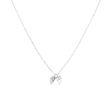 Halskette aus 925er Silber, gebrochenes Herz, BF, Zirkonia, Rosa