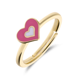 Zilveren goldplated kinderring met emaille