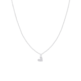 Halskette aus 925er Silber mit Anhänger, Herz, Zirkonia