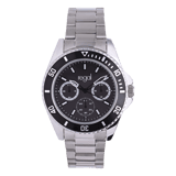 Regal heren horloge staal met zwarte wijzerplaat