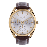 Regal Herren-Armbanduhr mit braunem Armband
