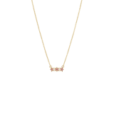 Stainless steel goldplated ketting met hanger met zirkonia voor dames