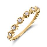 Stainless steel goldplated ring met zirkonia voor dames