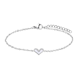 Stainless steel armband met hart