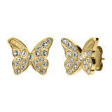 Guess Ohrstecker aus Edelstahl, vergoldet, Schmetterling, CHRYSALIS