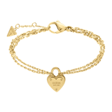 Guess stainless steel goldplated fantasiearmband voor dames