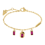 Guess stainless steel goldplated fantasiearmband met zirkonia voor dames