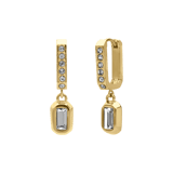 Guess stainless steel goldplated oorringen met zirkonia voor dames