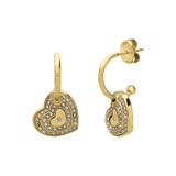 Guess stainless steel goldplated oorringen AMAMI