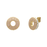 Guess stainless steel goldplated oorknoppen LOVE GUESS voor dames