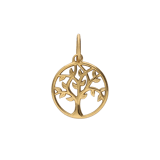 Stainless steel goldplated bedel levensboom