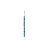 Charm aus Edelstahl, Stab mit blauem Zirkonia