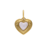 Charm aus Edelstahl, vergoldet, Herz
