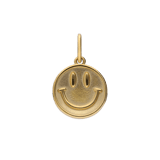 Stainless steel goldplated hanger smiley voor dames