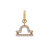 Charm aus Edelstahl, vergoldet, Waage