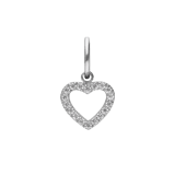 Stainless steel bedel open hart met zirk